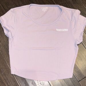 Sporty & Rich Lilac Scoop Crop Tee Size Small